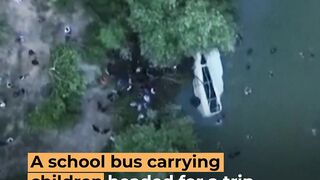 Tragic school bus accident in Syria kills at least 7 people _ AJ #shorts
