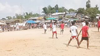 Playing football without chose.