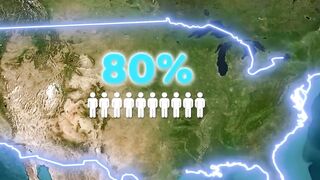 Population of the USA ???????? Why 80% of Americans Live East of This Line_ (1080p)