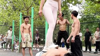 Amazing circus performance in the world virual music and reel me in the
