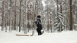 Snow falling