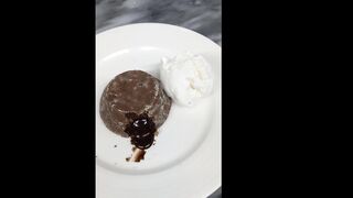 molten lava with ice cream