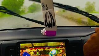 Enjoying rain with punjabi song????????