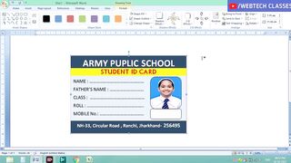 How to make id card in Microsoft word 2007 - How to make a student id card in Microsoft word - Word.