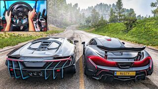 Lamborghini Centenario & McLaren P1 - Forza Horizon 5 (Steering Wheel + Shifter) Gameplay