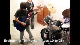 Evolution of Tim Henson (10 - 28 years old)