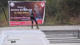 Lowest Limbo Roller-Skating - Guinness World Records