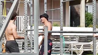 CRAZY NERD shocks  in a GYM prank  Elite Gymnast Pretended to be a NERD