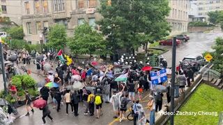 Montreal police spray tear gas during pro-Palestinian protest at McGill 2