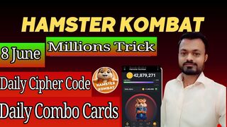 Hamster Kombat 08 June Cipher Code | Hamster Kombat Daily Combo Code #airdrop #crypto #hamsterkombat