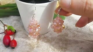 Easy Crystal Cluster Earrings_ DIY Jewellery making Tutorial ????.