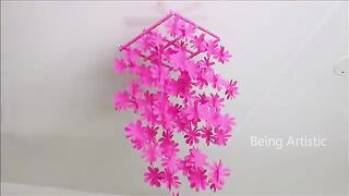 5 Beautiful Paper Flower Wall Hanging- Paper Craft - Paper Flower.