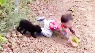 Kid and Puppy