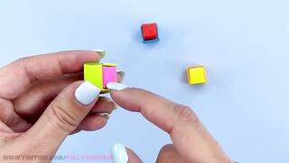 How to make MINI origami BUTTON TOY NO GLUE [origami pop it,