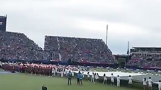 *نیو یارک سٹیڈیم،میچ کے دوران آسمان پر ایک ہی نام۔* Realse Imran khan????????????????????