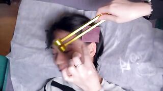Ear Cleaning ASMR  Eyebrow trimming  Eye Spa  Scalp Massage