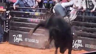 Derek Kolbaba making the 8 in the PBR Team Series in Fort Worth #bullriding #pbr #roydinges