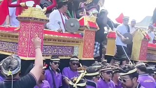 Current Situation in Setra Dalem Puri Peliatan Ubud. In the Palebon Procession of the Late Ida Cokorda, Wife of Rai Dharmawati, Monday 10 June 2024.