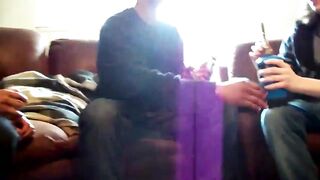 Guy inhales substance and loses himself