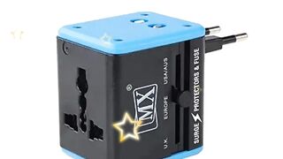 Voltage Converter - 50 Watts With Universal Socket With Shutter Converts Pack Of 1