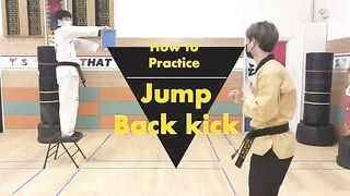 How to practice Jump back kick #taekwondo #jumpbackkick #태권도 #뛰어뒤차기 #태권도잘하는법 #태권도연습