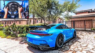 900HP Porsche 911 GT3 992 - Forza Horizon 5 (Steering Wheel + Shifter) Gameplay