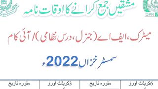 Allama Iqbal Open University Assignment Submission Due Dates ll Semester Autumn 2022