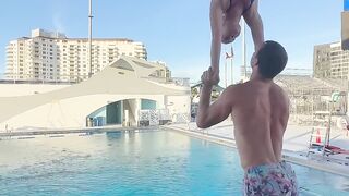 Partner Diving Fail ft. @ellietsmart