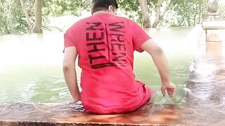 Summer swimming in cool water