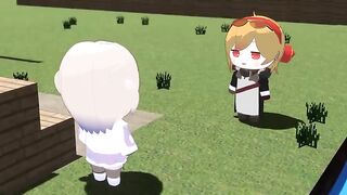 番長とカエラのネザー探検【轟はじめ_Kaela Kovalskia_ホロライブ切り抜き】【3Dアニメ