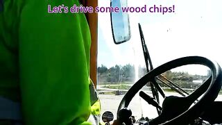 Swedish Trucker Girl Wood Chip Rig