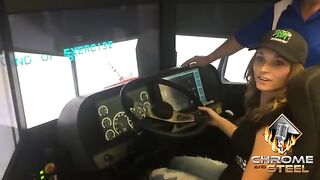 Steph ''Hammer Down'' Custance on trucking simulator