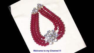 How to Make Party Wear Designer Bridal Kundan Choker _ Necklace Making _ Jewellery Making.