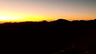 Sunrise over the top of Mount St. Catherine