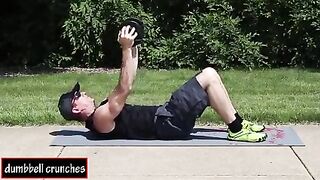 Beginner Dumbbell Crunch Up