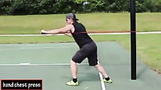 Beginner Resistance Band Chest Press