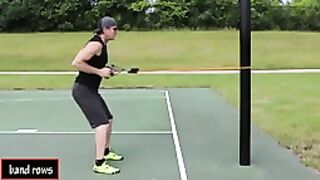 Beginner Resistance Band Rows Exercise