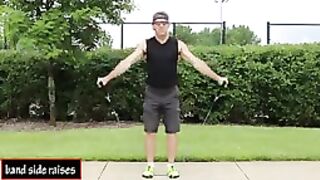 Beginner Resistance Band Side Lateral Raises