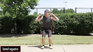 Beginner Resistance Band Squats