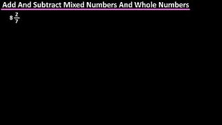 How To Add And Subtract