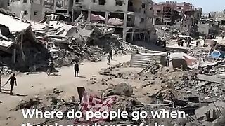 These Palestinians are sheltering in their destroyed homes in Gaza