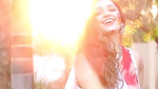 Holi k rang white saree fashion in Holi