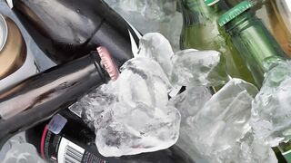 Beers inside a large ice chest