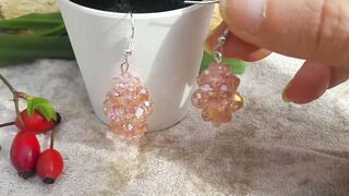Easy Crystal Cluster Earrings_ DIY Jewellery making Tutorial ????. 2