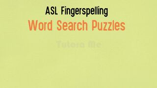 ASL Fingerspelling Word Search Puzzles