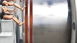 Bollard wall crash