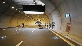 Flying A Plane Through Tunnels World First  4K HD