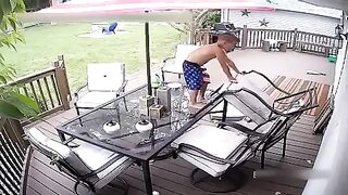 Stupid kid breaks glass table