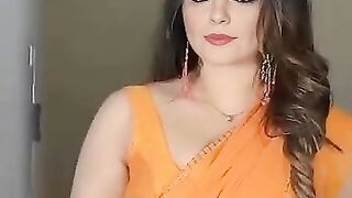 I guess falling love with you orange saree fashion