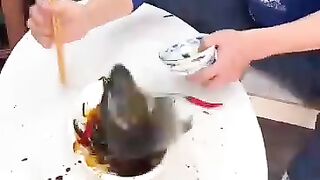 #He wanted to eat fish, but the fish wants to live, haha